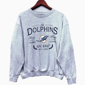 NFL Darius Rucker Miami Dolphins Sweatshirt Size L Heather Gray Crewneck